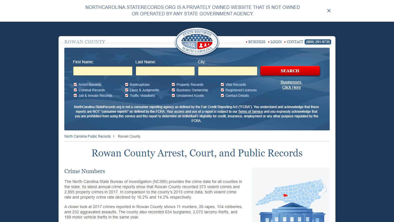 Rowan County Arrest, Court, and Public Records